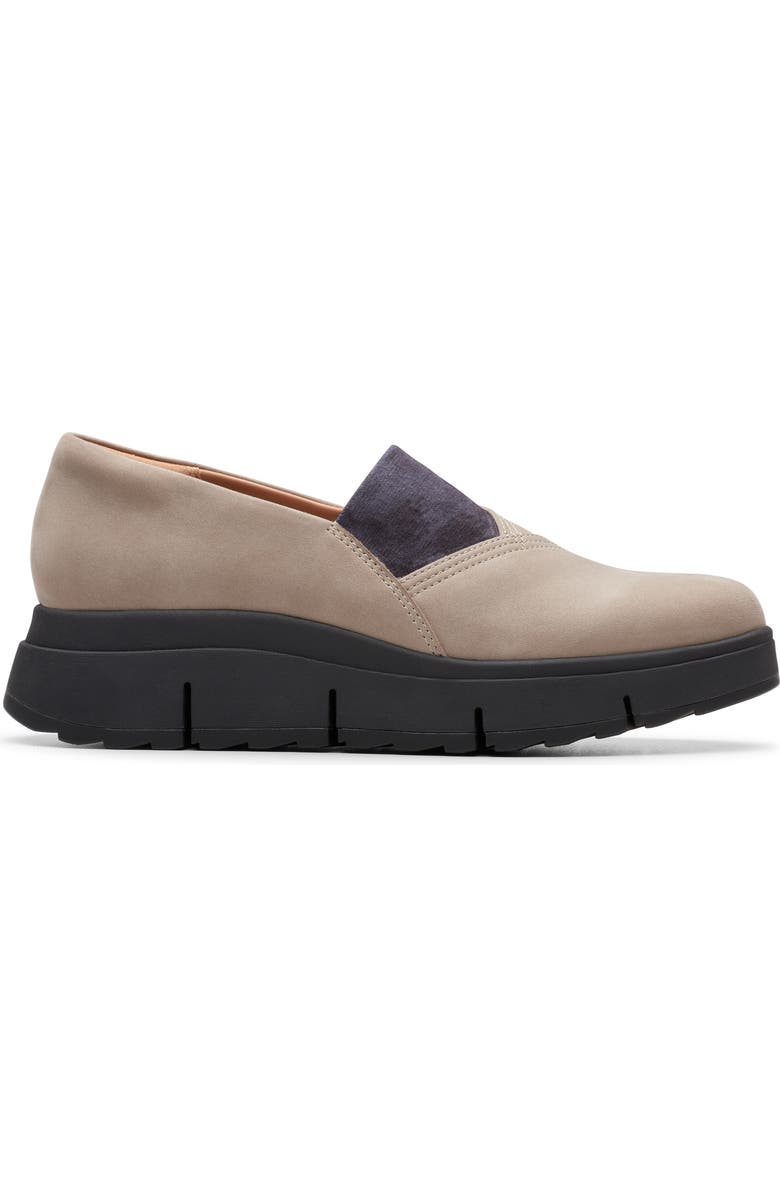 Clarks<sup>®</sup> Loriini West Platform Wedge Loafer, Alternate, color, Stone