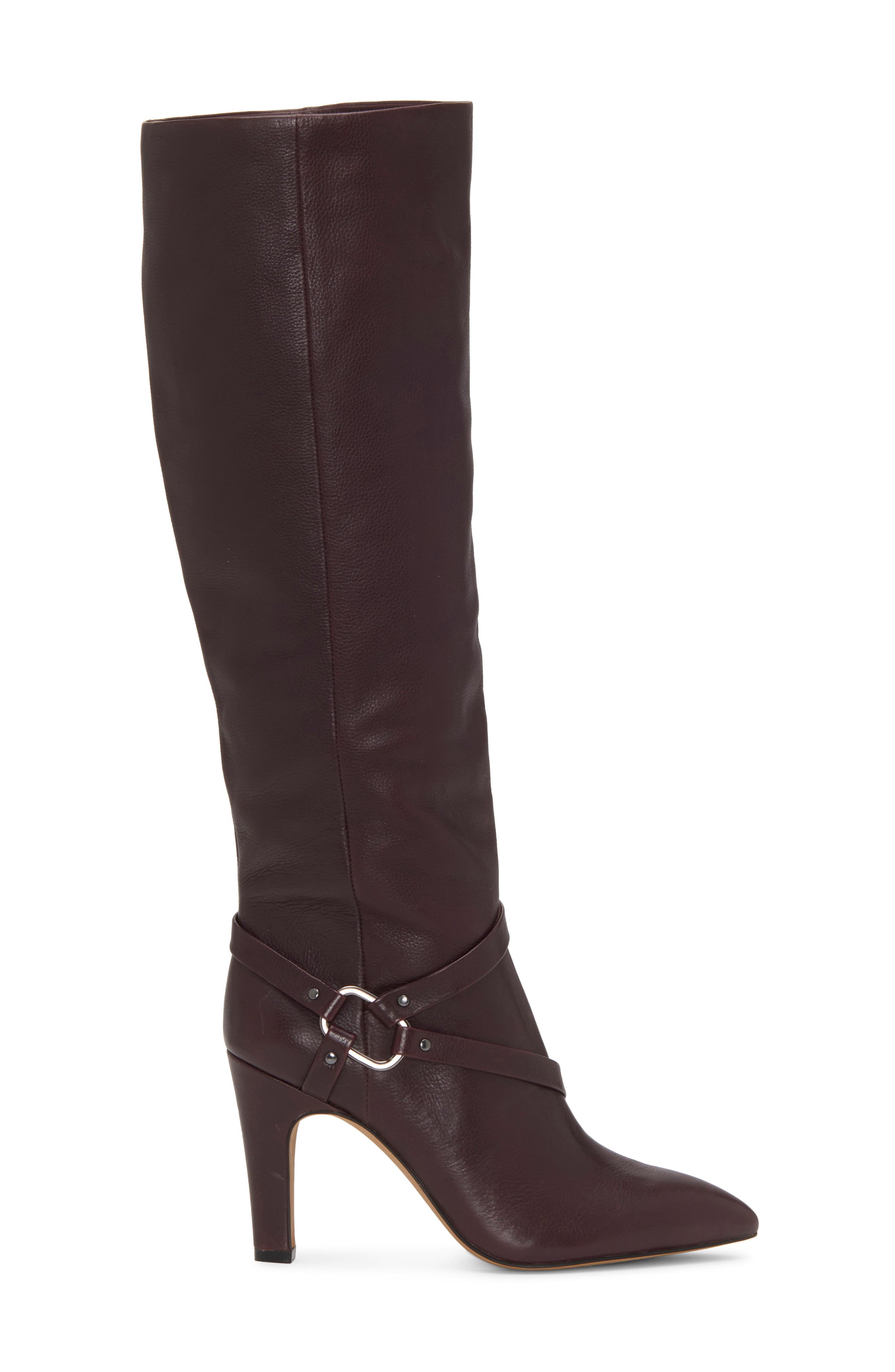Charmina Knee High Boot, Alternate, color, RIBBON RED LEATHER