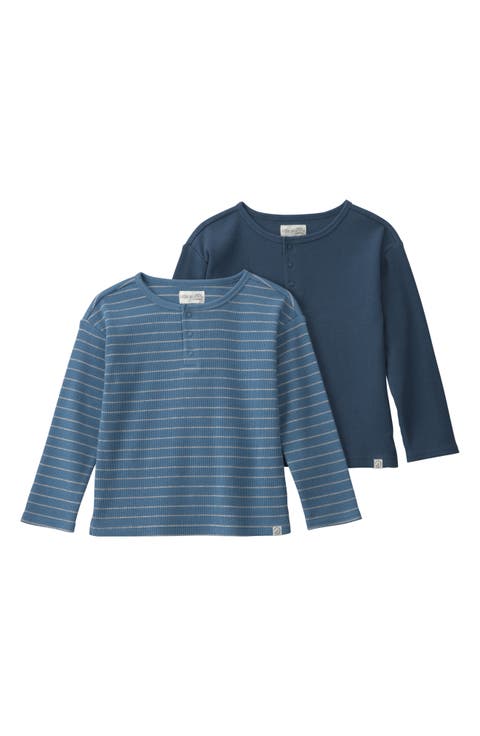 Kids' 2-Pack Organic Cotton Henley Tops