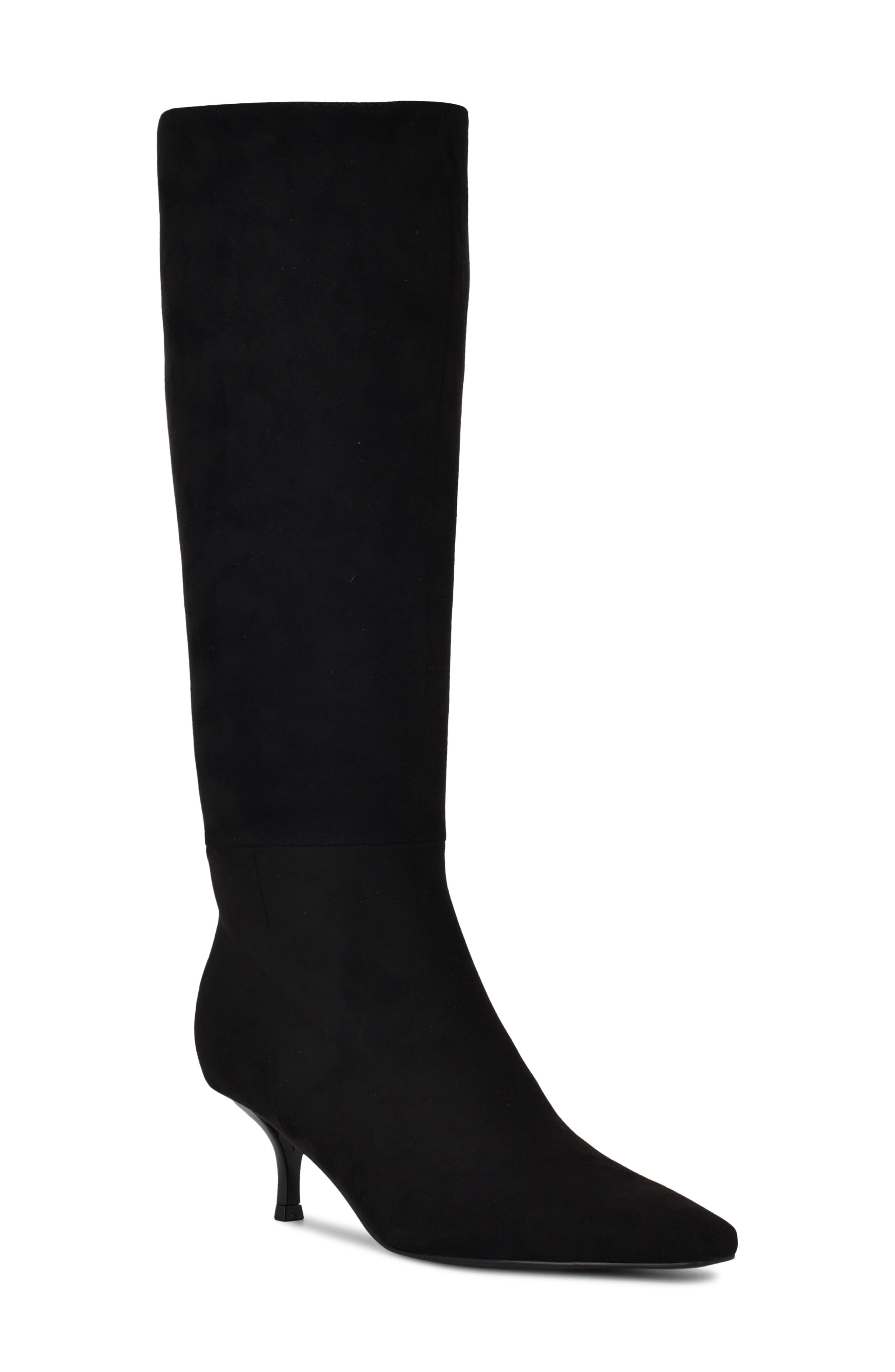 Nine West Havier Knee High Kitten Heel Boot, Main, color, Black