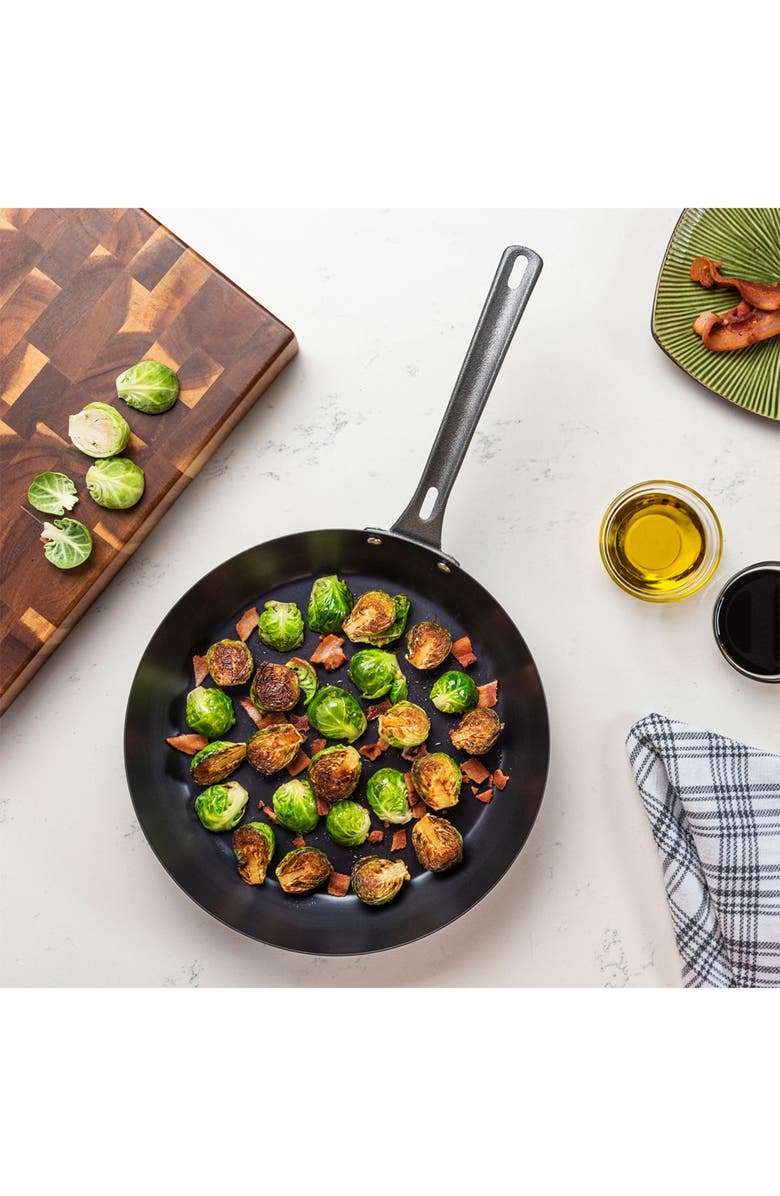 Viking Blue Carbon Steel 12" Frying Pan, Alternate, color, Black