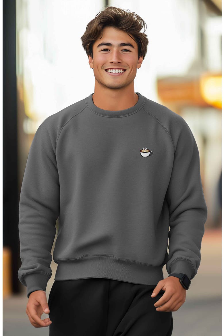 Cappuccino Fleece Sweatshirt, Alternate, color, Asphalt Gray