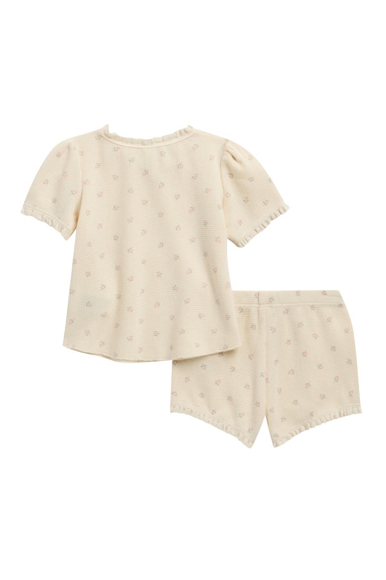 Kids' Ruby Ditsy Organic Cotton Top & Shorts Set, Alternate, color, NATURAL