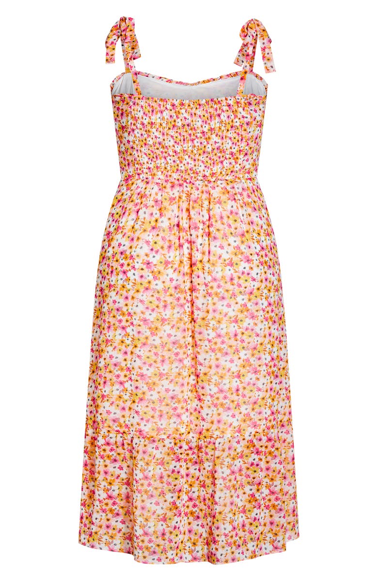 City Chic Delicate Floral Maxi Sundress, Alternate, color, 