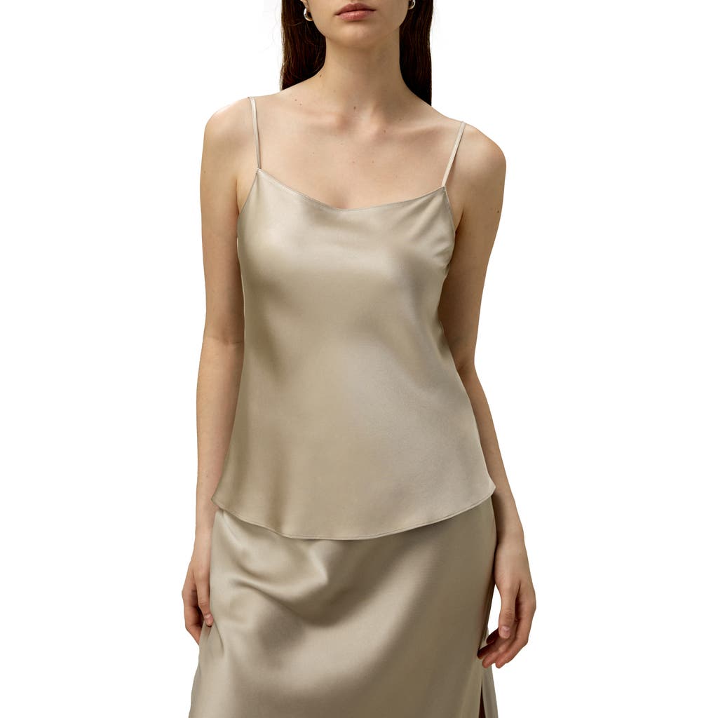 Lilysilk Double-faced Silk Charmeuse Camisole In Brown
