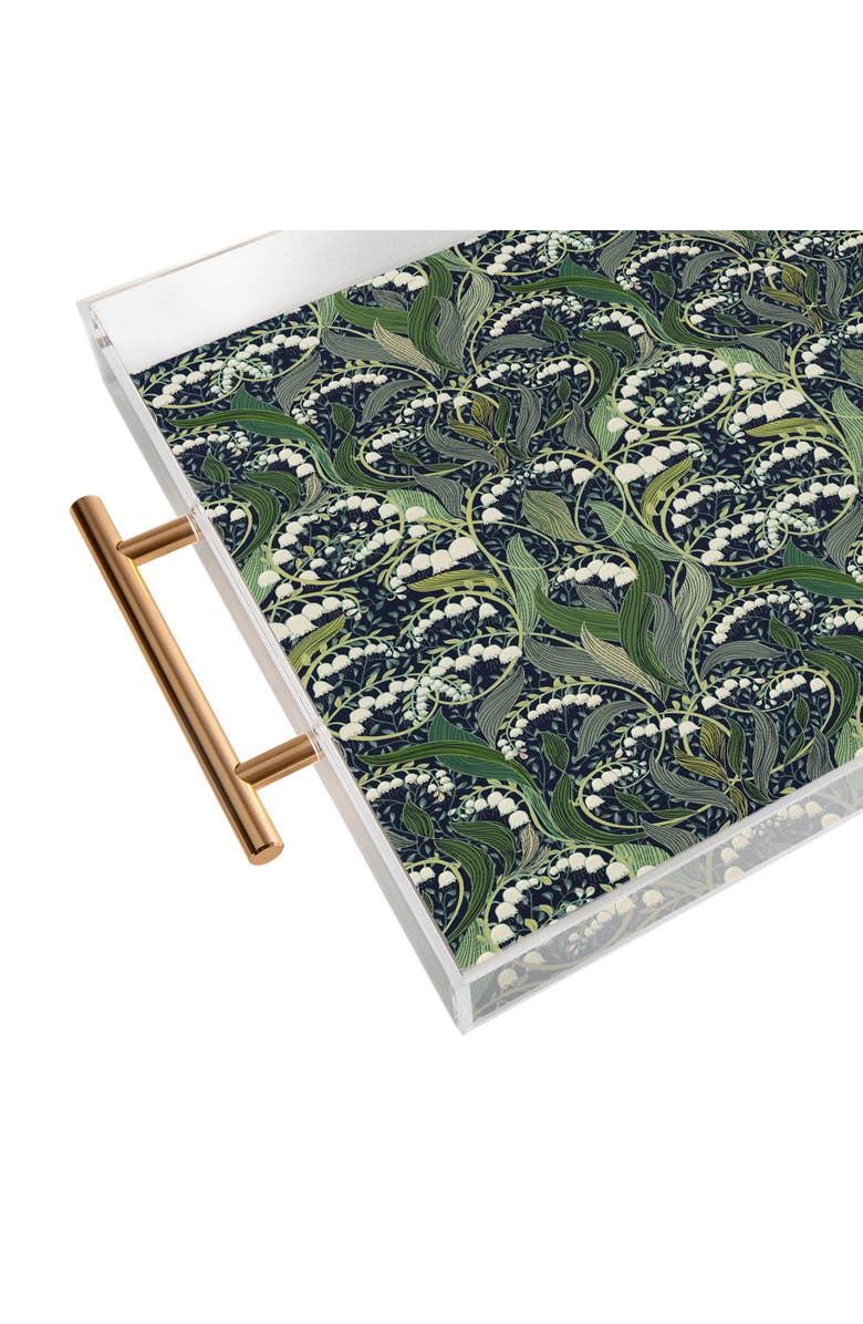 Deny Designs Wonderful Poisonous Lily Acrylic Tray, Alternate, color, Green