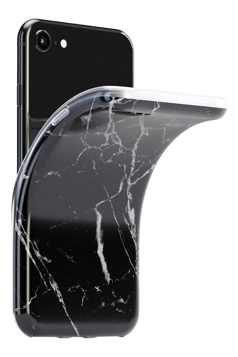 Black Marble iPhone 6/6s/7/8 Case, Alternate, color, BLACK MARBLE