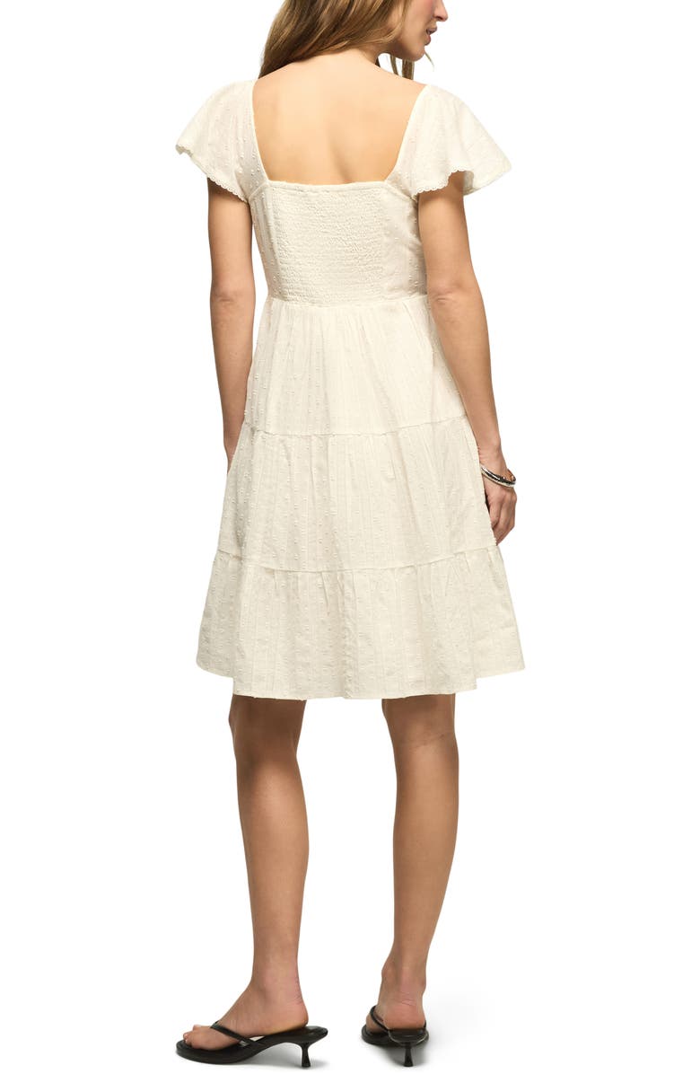 Lucky Brand Lace Yoke Tiered Dress, Alternate, color, Whisper White
