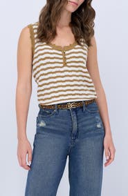 Sam Edelman Double E Logo Slim Leather Belt