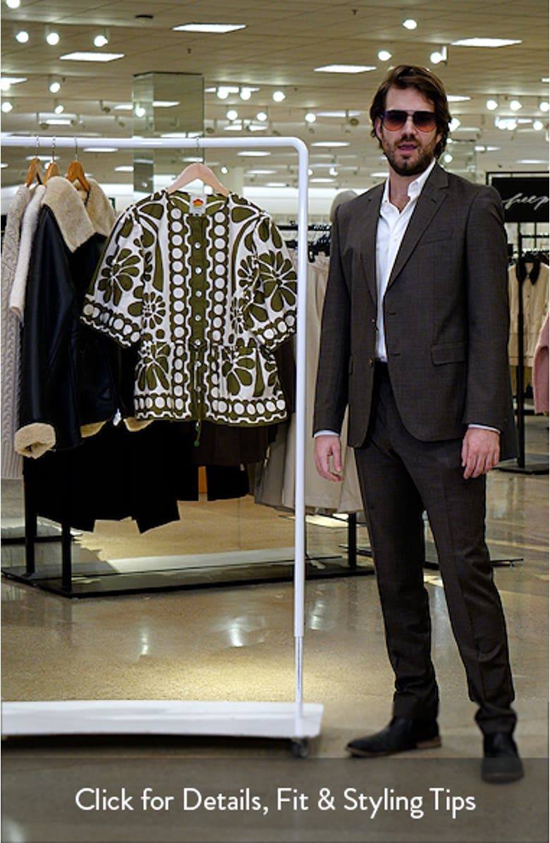 Palermo Floral Cotton Drawstring Waist Button-Up Shirt, sales video thumbnail