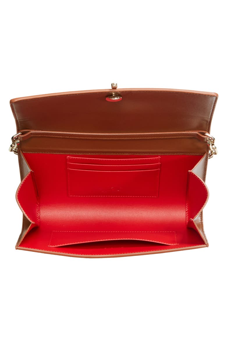 Bettina Leather Wallet on a Chain, Alternate, color, CM6T CUOIO/GOLD