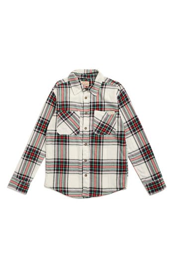 Weatherproof ® Kids' Plaid Cotton Flannel Button-up Shirt In Multi