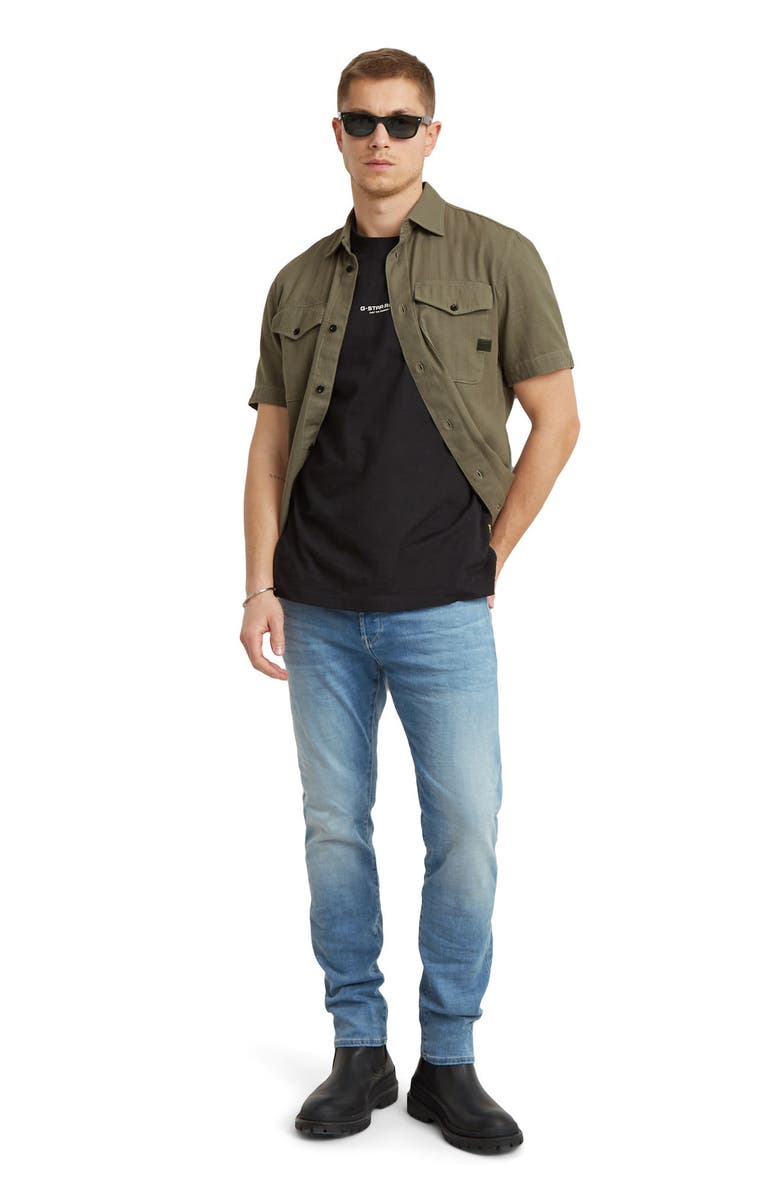 G-STAR 3301 Slim Fit Jeans, Alternate, color, Light Indigo Aged