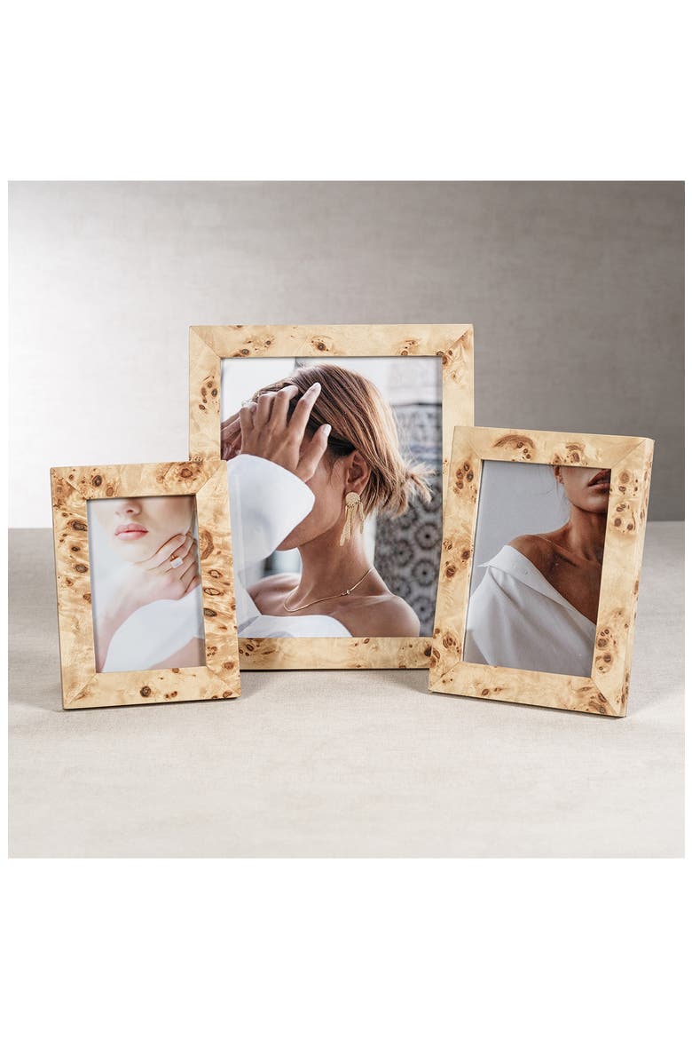 Burl Wood Photo Frame, Alternate, color, TAN