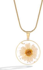 Mint & Lily Pressed Birth Flower Necklace