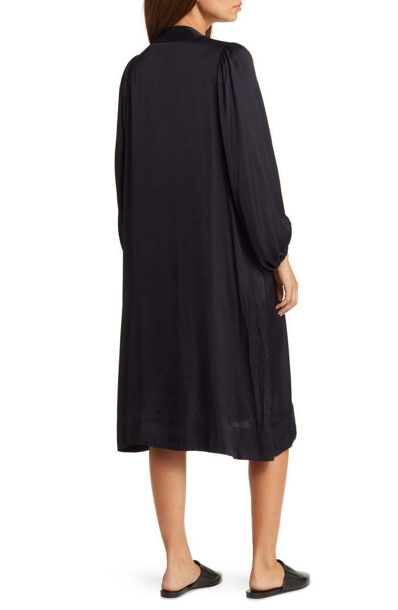 Masai Copenhagen Nalo Long Sleeve Satin Shift Dress, Alternate, color, 