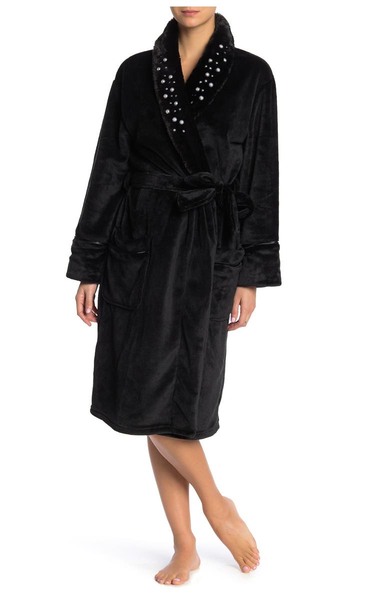 PJ Salvage Luxe Affair Faux Fur Pearl Stud Robe, Main, color,