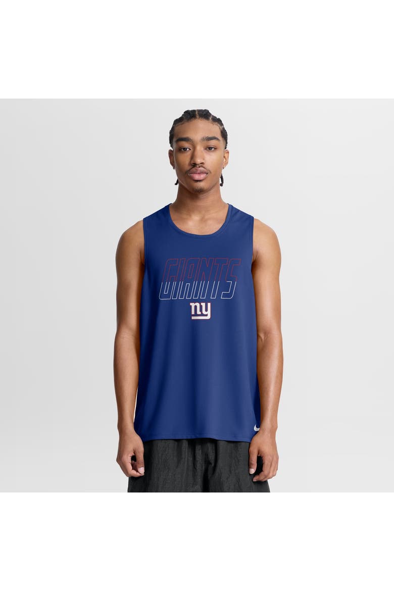 Men's Nike Royal New York Giants Kickoff Miler Dri-FIT Tank​ Top, Main, color, Royal
