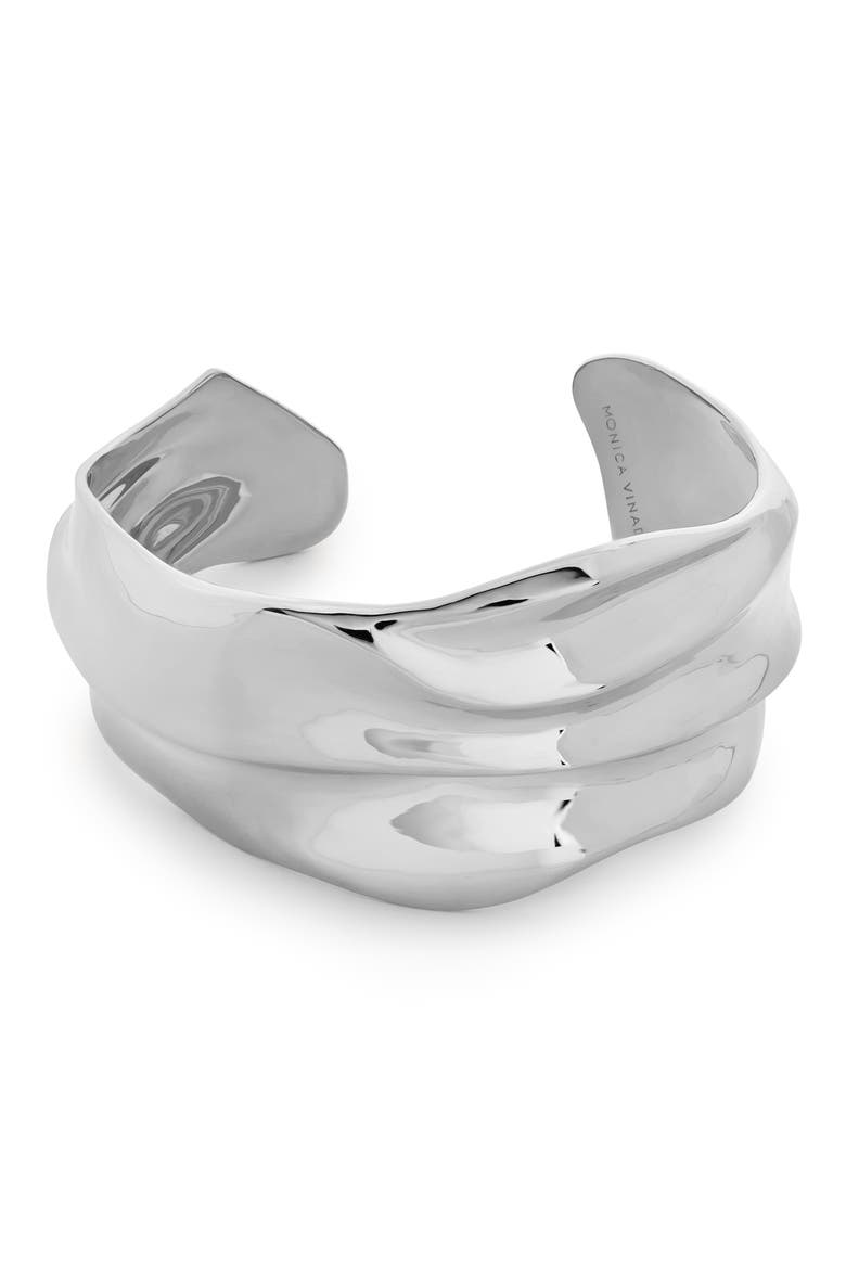 Nomade Sterling Silver Bold Cuff, Main, color, STERLING SILVER
