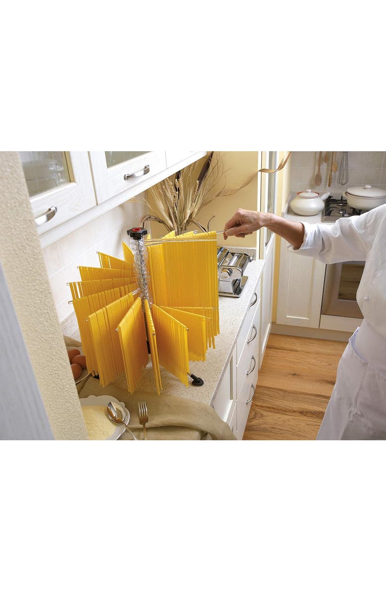 Marcato Atlas Collapsible Pasta Drying Rack, Made In Italy, Alternate, color, Silver