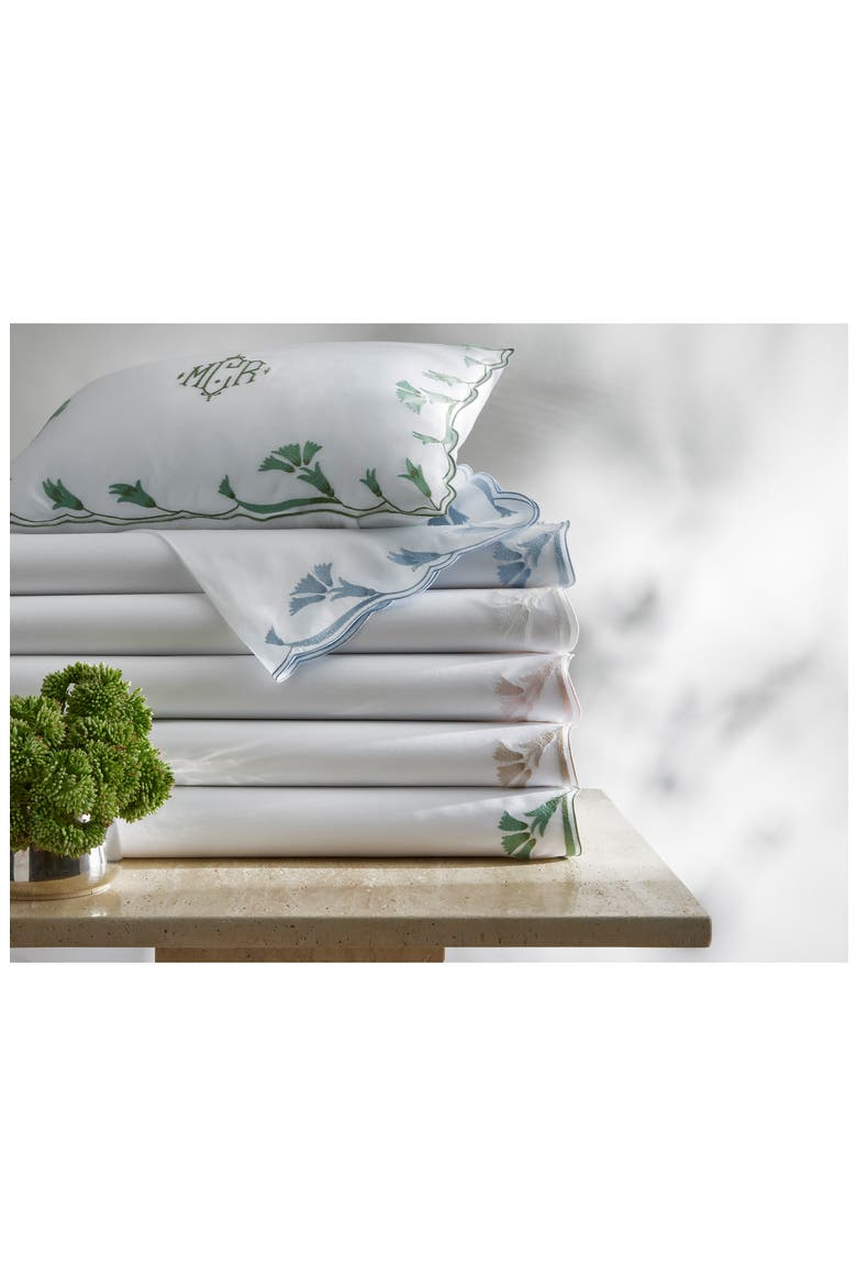 Marcella 600 Thread Count Egyptian Cotton Flat Sheet, Alternate, color, BONE