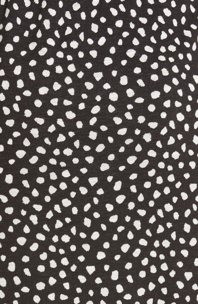 Rebecca Taylor Long Sleeve Dot Jersey Minidress, Alternate, color, 