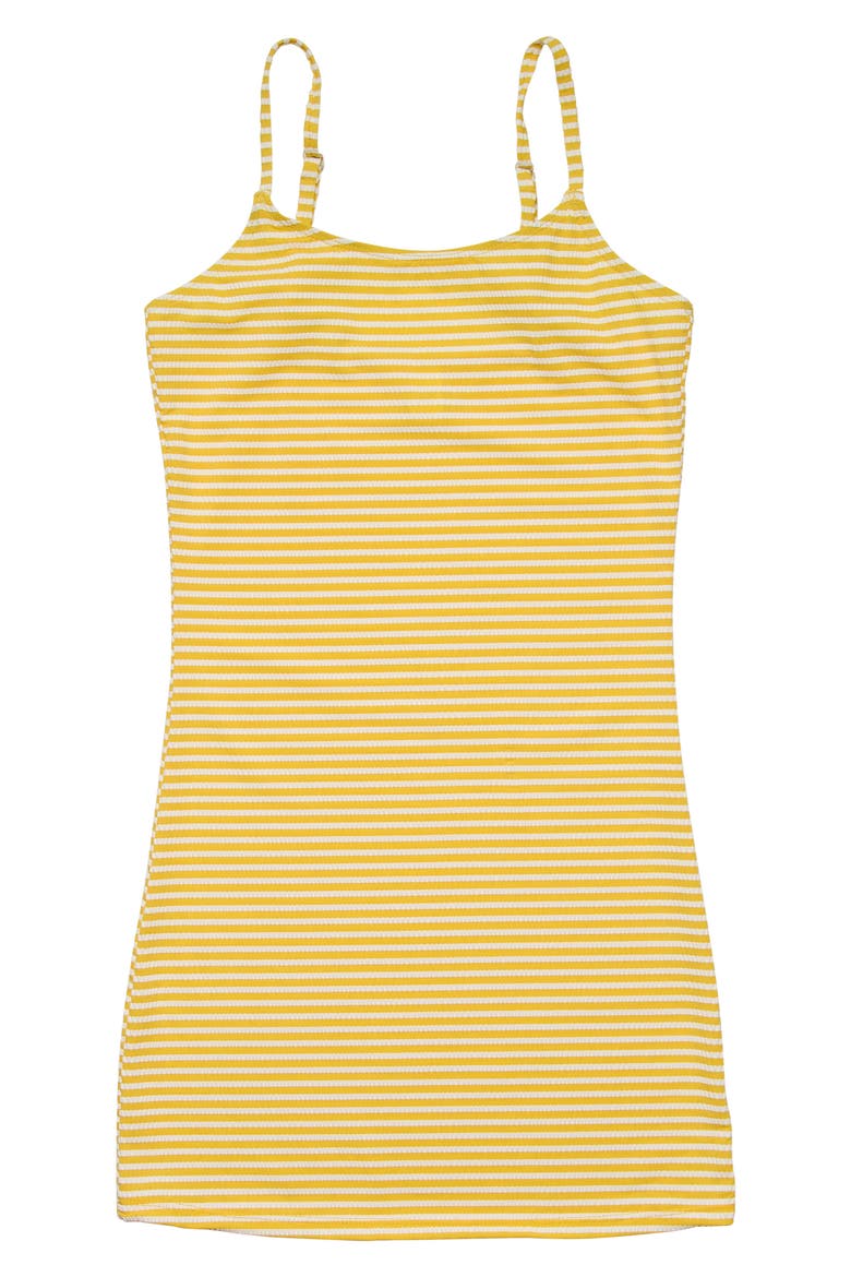 Kids' Sunshine Stripe Cover-Up Dress, Main, color, YELLOW