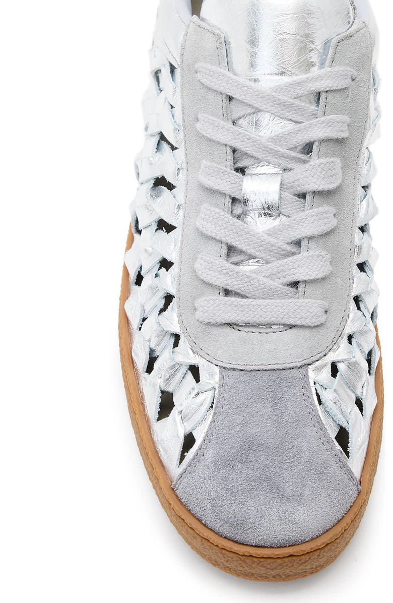 AllSaints Velma Woven Sneaker, Alternate, color, Silver/ Grey