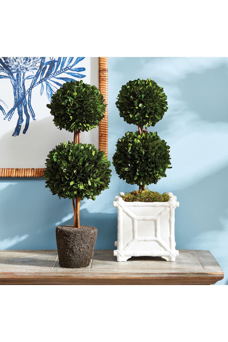 Boxwood Double Sphere Topiary Drop-In 20", Alternate, color, Green