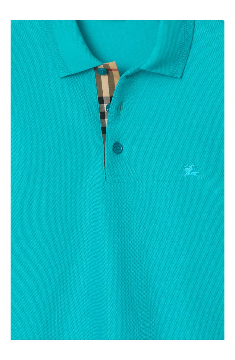 Burberry Cotton Polo Shirt, Alternate, color, Atom Blue