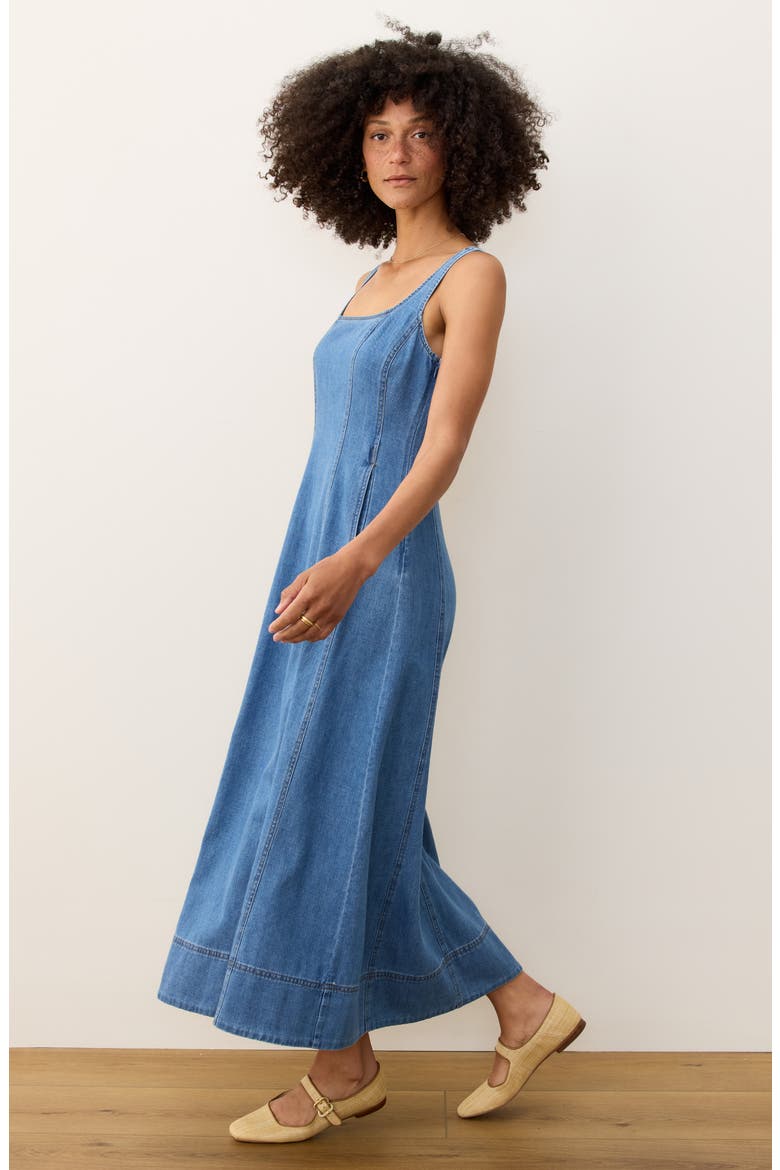 denim midi dress women Denim Dresses for Women Small Medium Large Size 4-12 Button Up A-Line Midi Blue