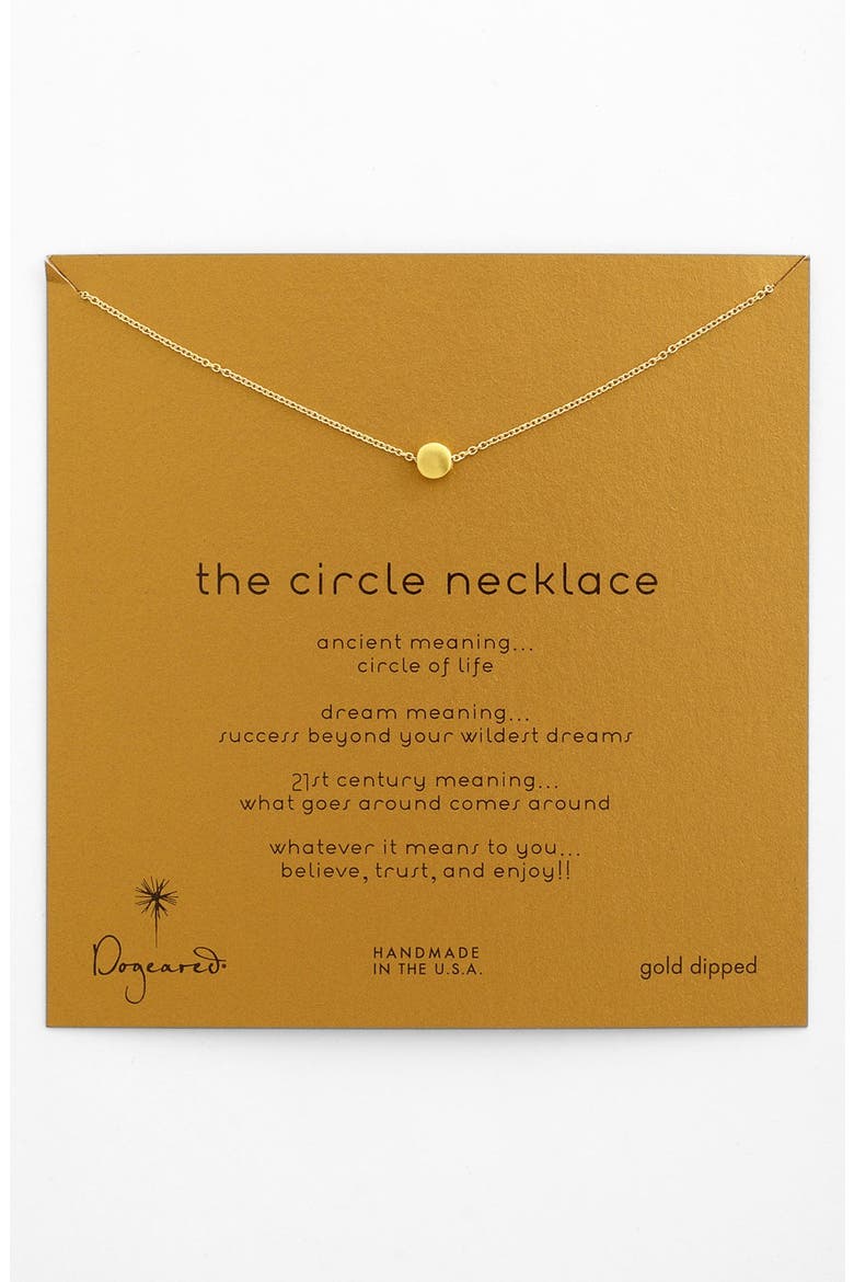 'Reminder - The Circle' Pendant Necklace, Alternate, color, CIRCLE- GOLD DIPPED