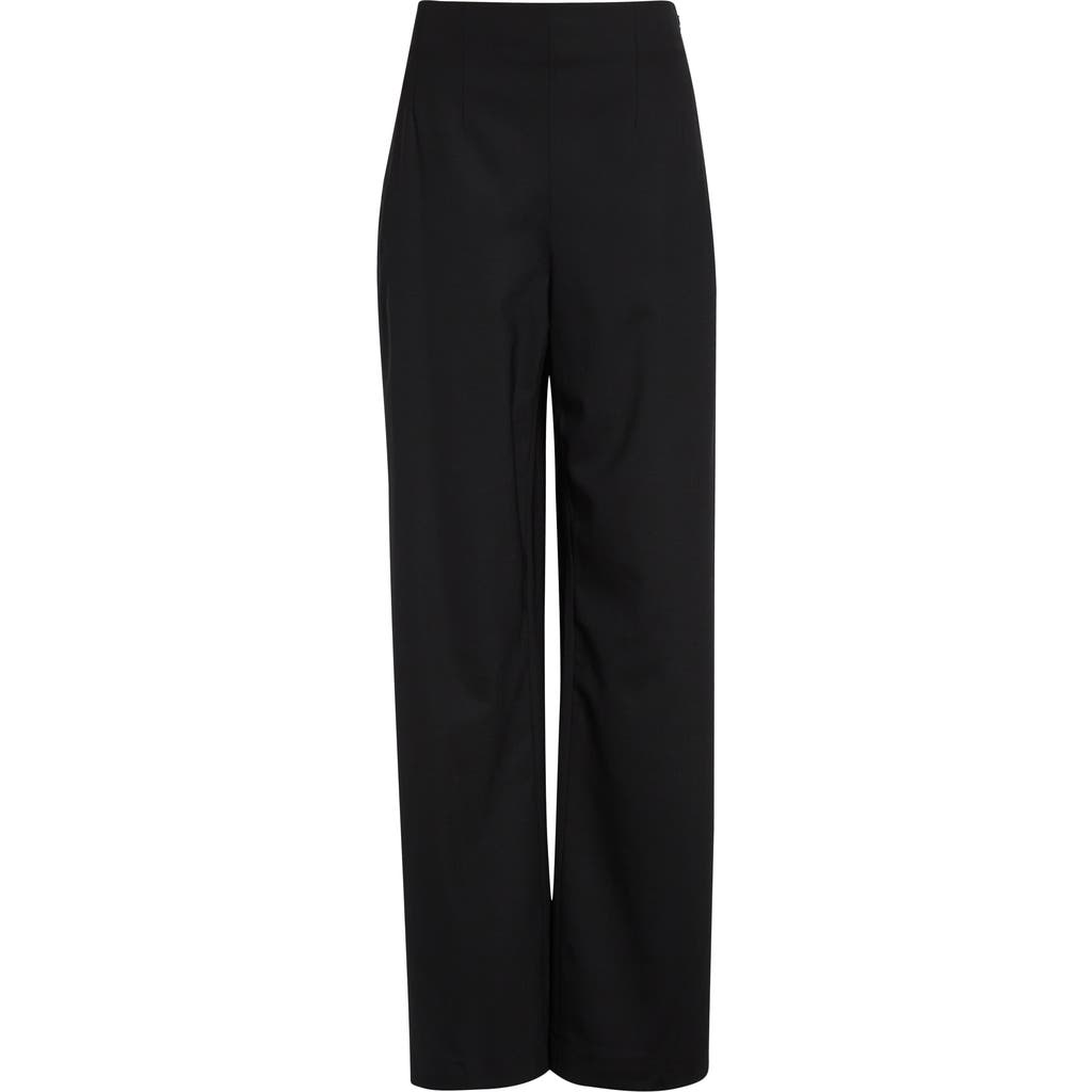 Oscar De La Renta Stretch Wool Pants In Black