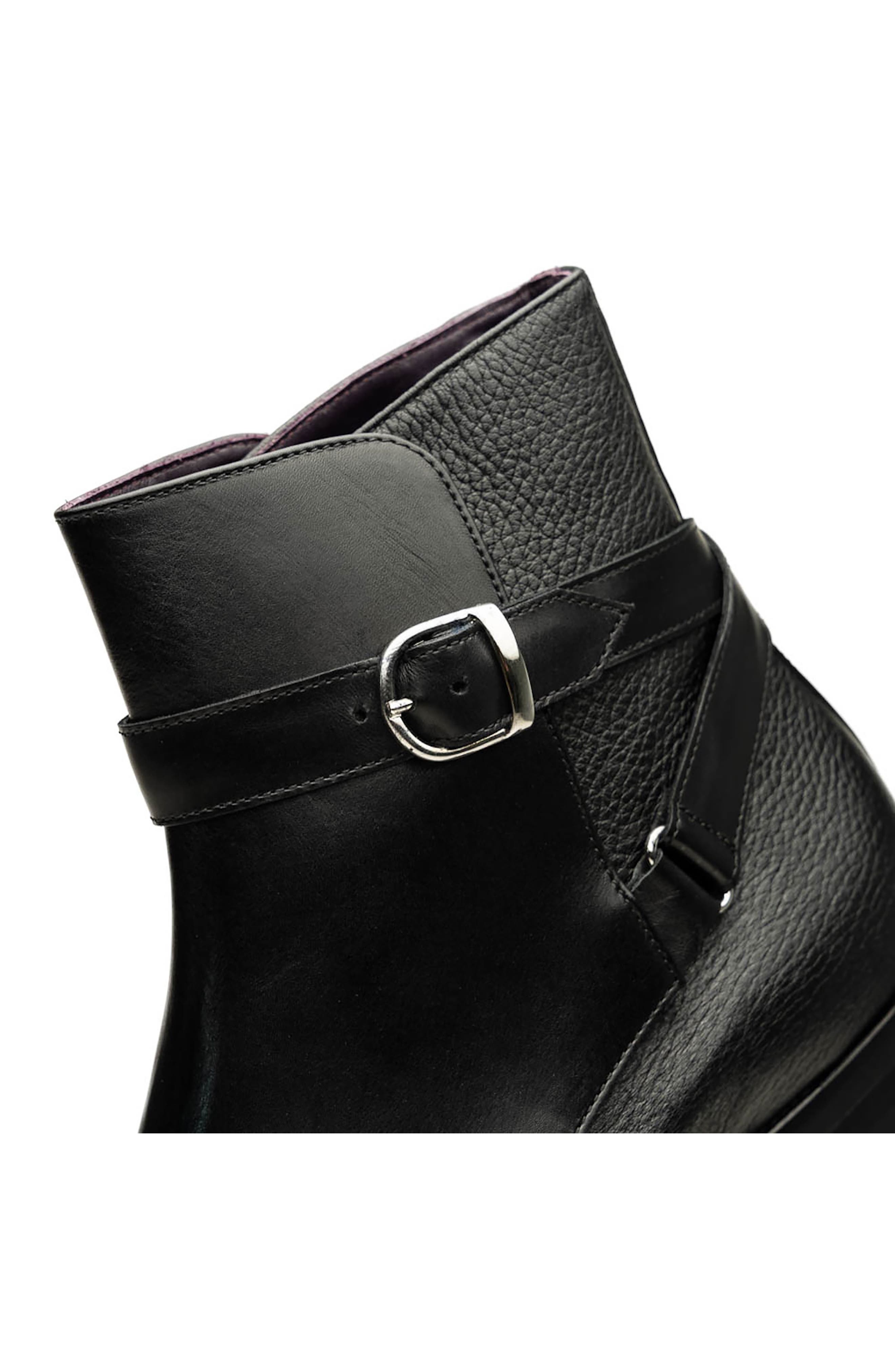 Zelli Italia Jodphur Buckle Strap Boot, Alternate, color, Black