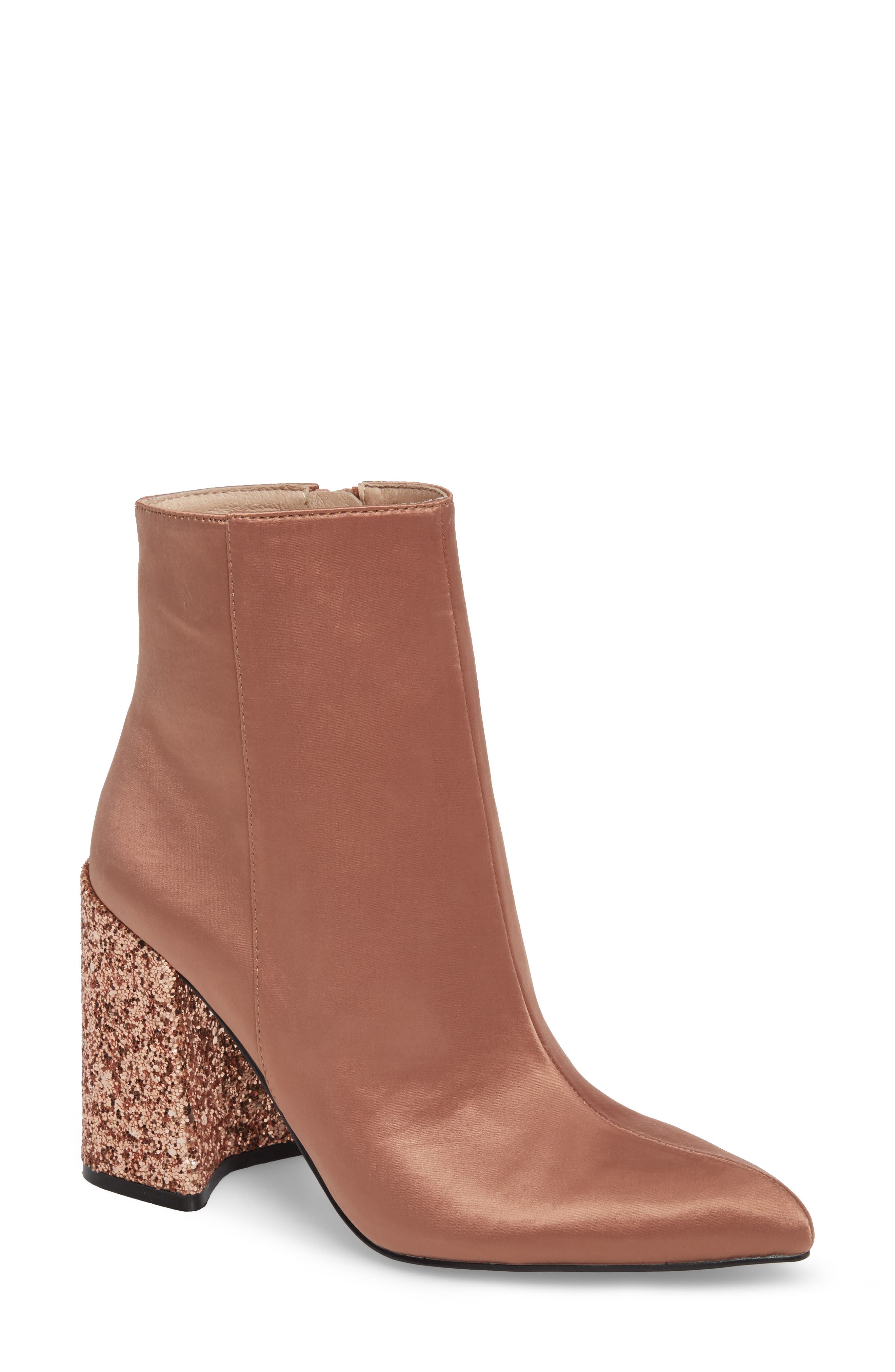 Hugsy Bootie, Main, color, DARK NUDE SATIN