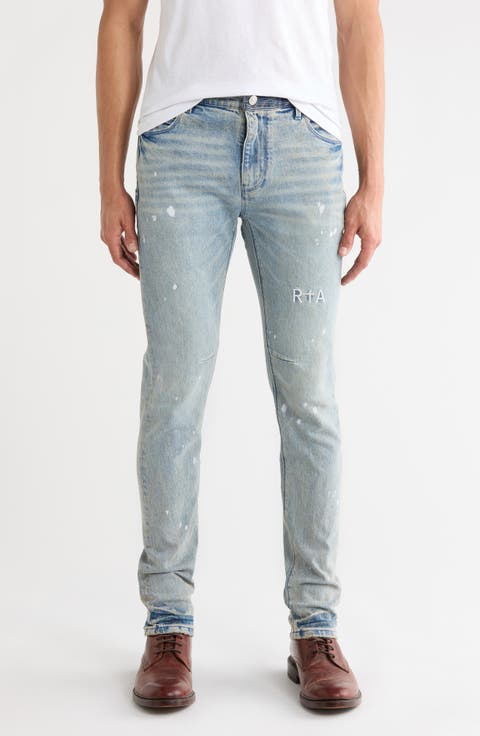 Clayton Skinny Jeans (Splattered Indigo Dusk)