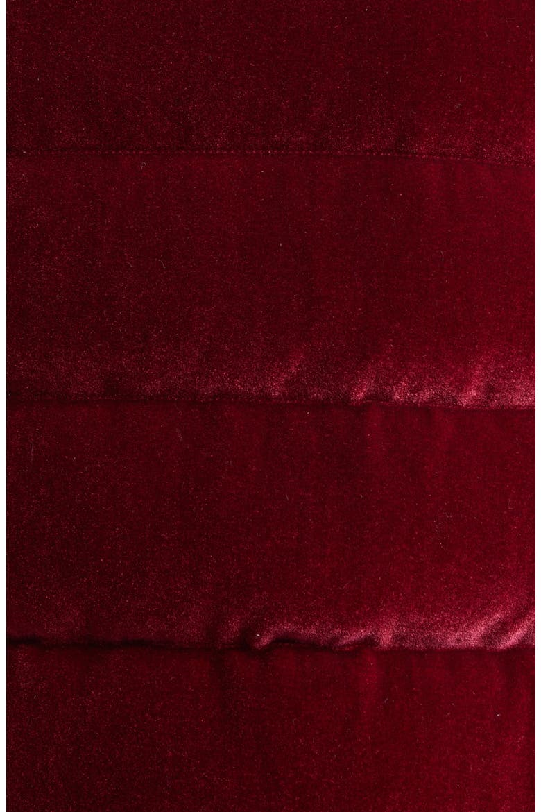 Stretch Velvet Down Puffer Jacket, Alternate, color, BURGANDY