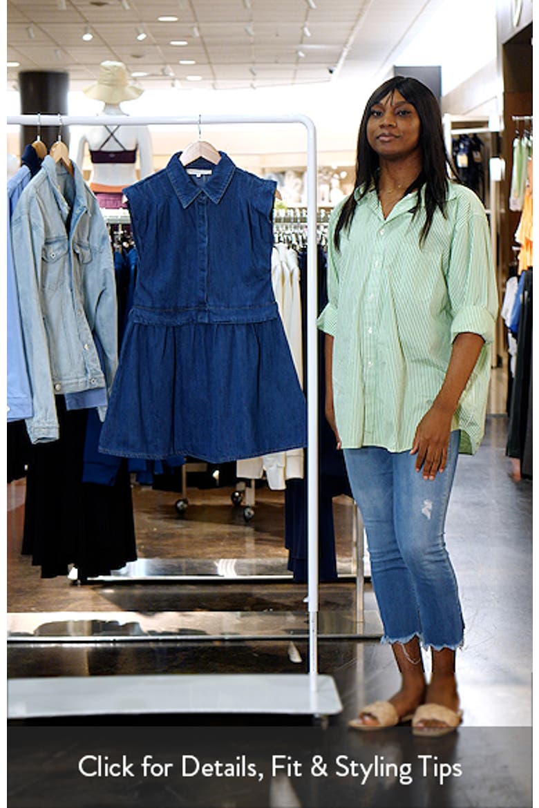 Denim Babydoll Mini Shirtdress video
