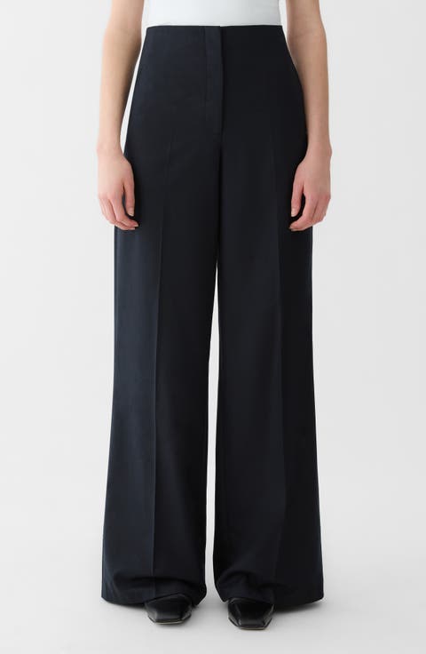Thames Wide Leg Wool Pants
