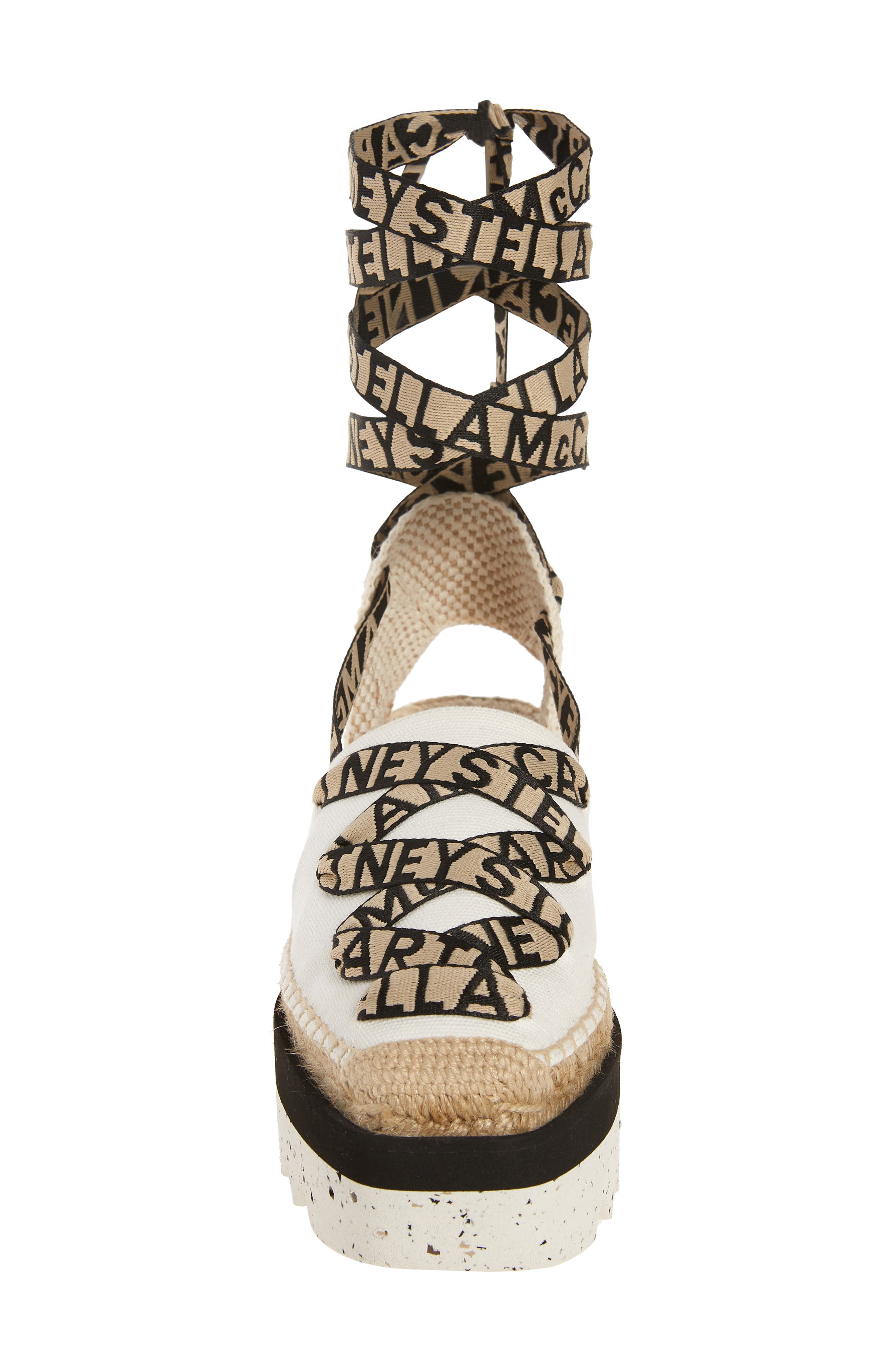 Gaia Logo Strap Espadrille, Alternate, color, CAMELIA