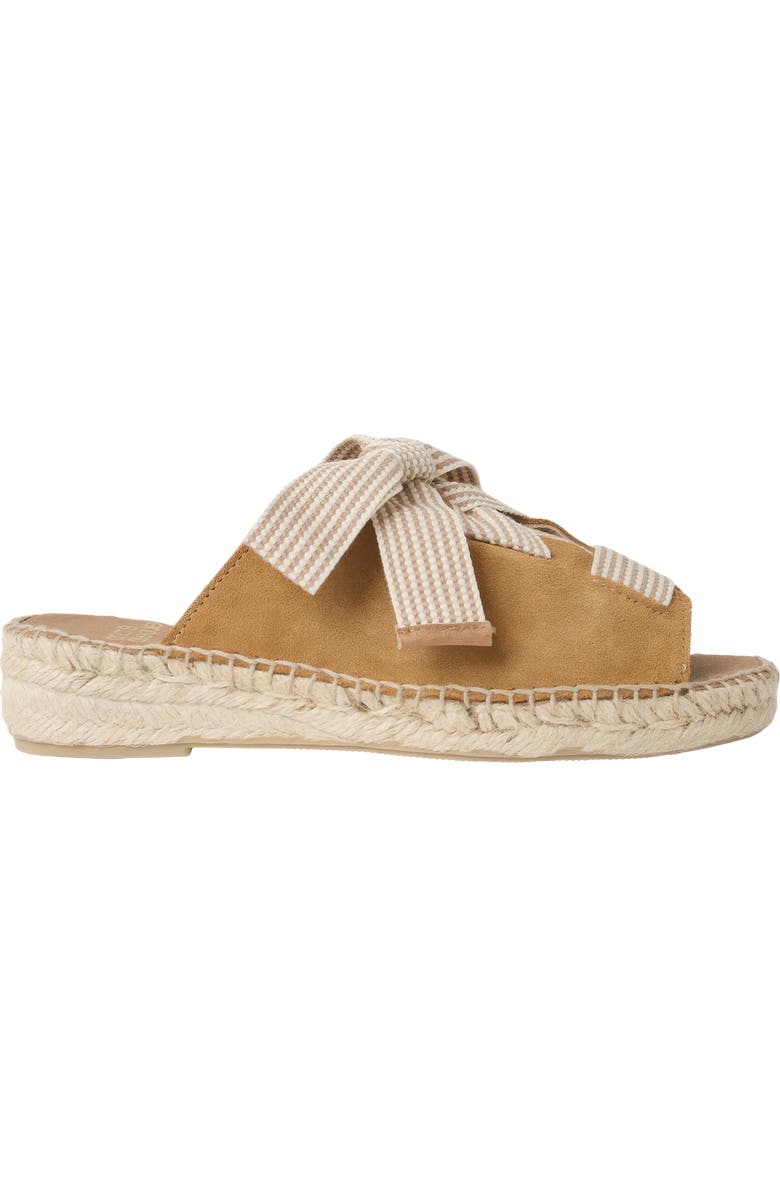 André Assous Cape Espadrille Slide Sandal, Alternate, color, Camel Suede