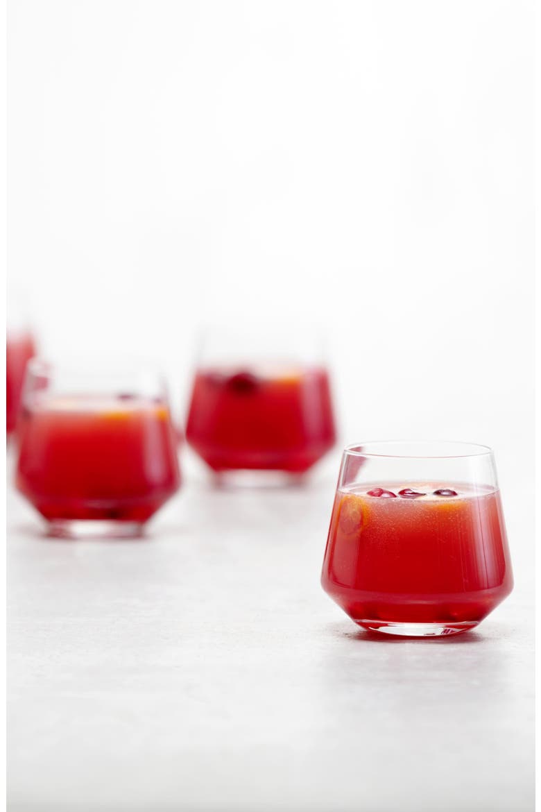 Pure Set of 6 Rocks Cocktail/Wine Glasses, Alternate, color, CLEAR