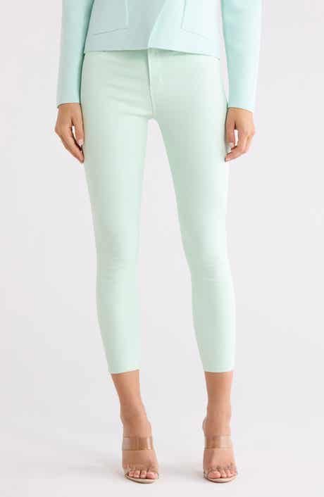 L'AGENCE Margot Coated Crop High Waist Skinny Jeans