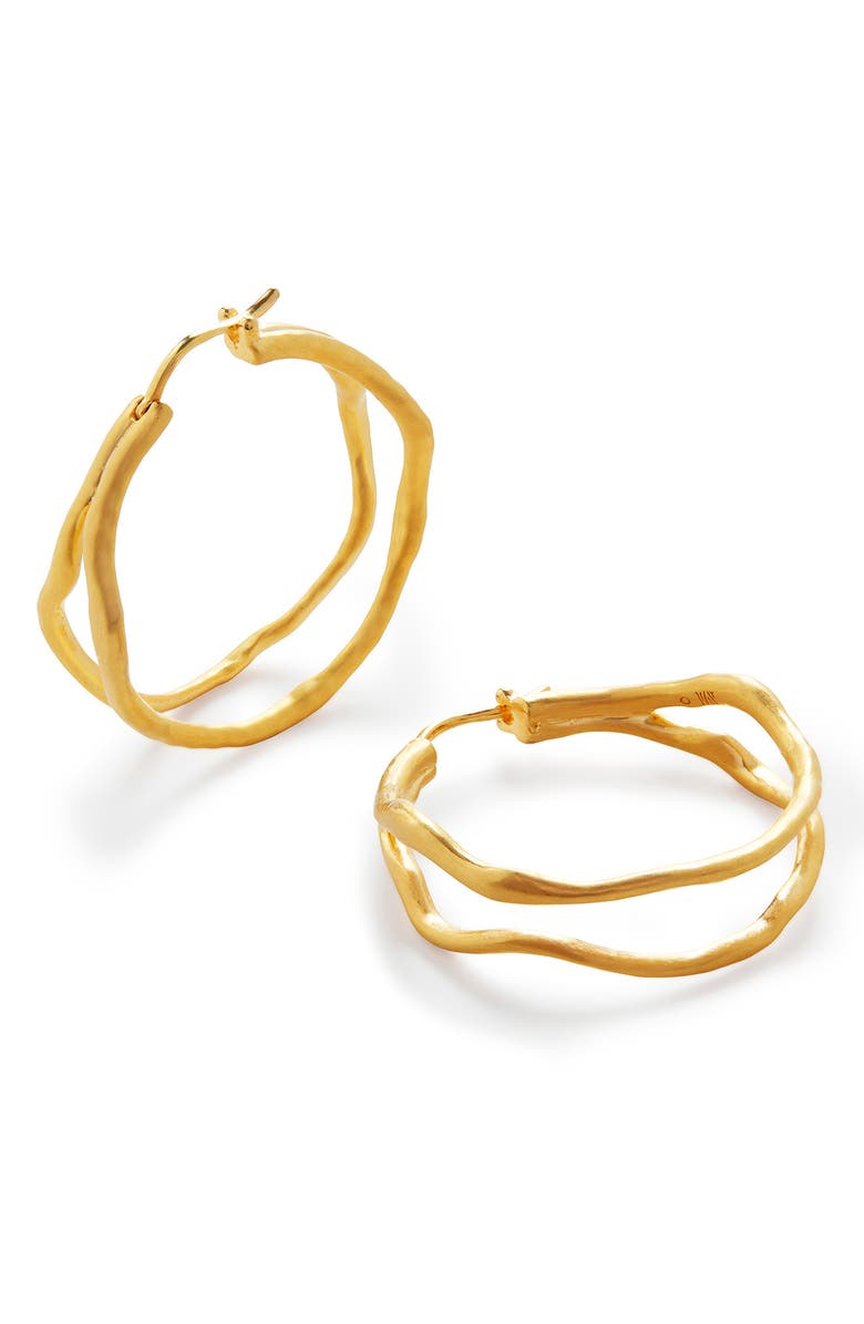 Monica Vinader Large Root Double Hoop Earrings, Main, color, 