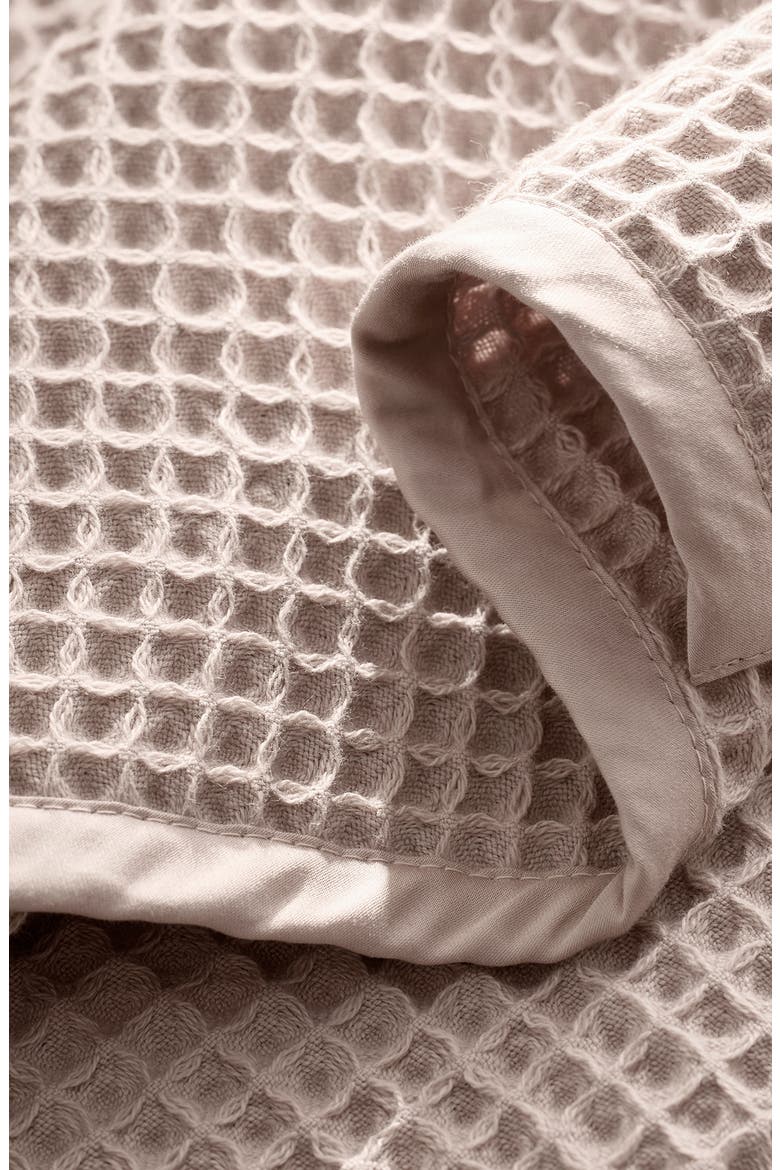 Waffle Organic Cotton Blanket, Alternate, color, DUSTY ROSE
