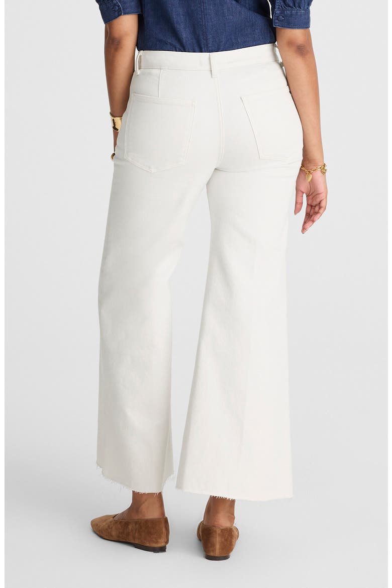 The Flared Wide Leg Crop Jeans, Alternate, color, VINTAGE IVORY