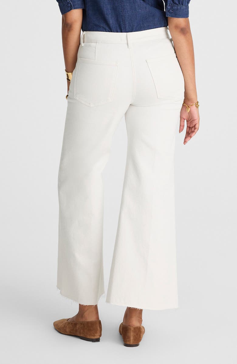 Madewell The Flared Wide Leg Crop Jeans, Alternate, color, Vintage Ivory