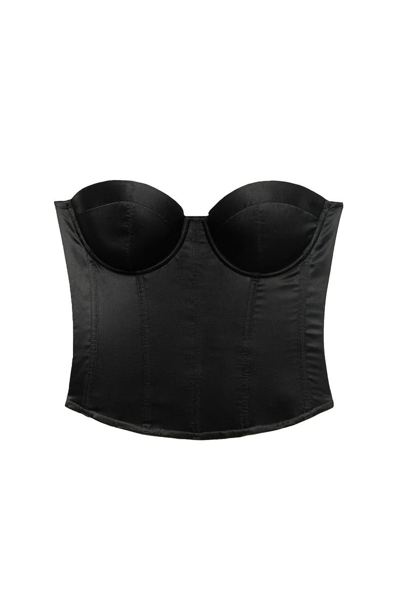 Fleur Du Mal Hamptons Bustier, Alternate, color, Black