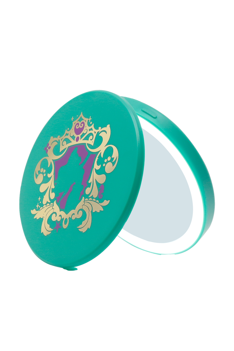 Ariel Compact Mirror with Wireless Power Bank Charging Base, Main, color, Green