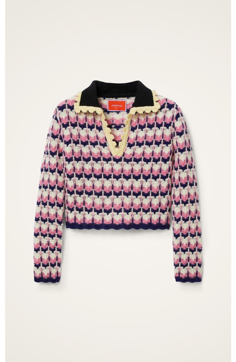 La DoubleJ Long Sleeves Picket Polo Shirt, Alternate, color, 